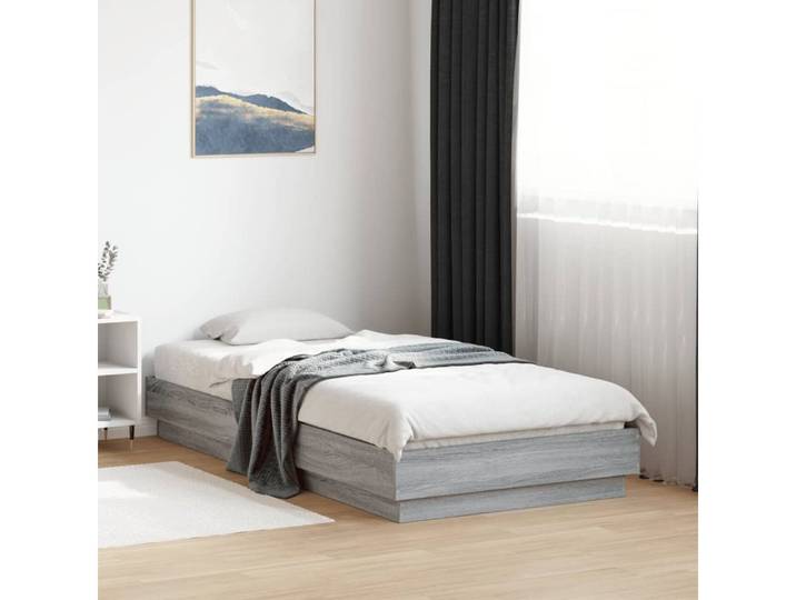 furnicato Bettgestell Grau Sonoma 193x78x23 cm aus Holzwerkstoff (1-tlg)