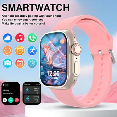Lush Living Finds Waterproof Smartwatch With Wireless Call And Fitness Clock Health Monitor For Men And Women pink