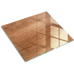 GLASPLATTE 60x52 cm Holz