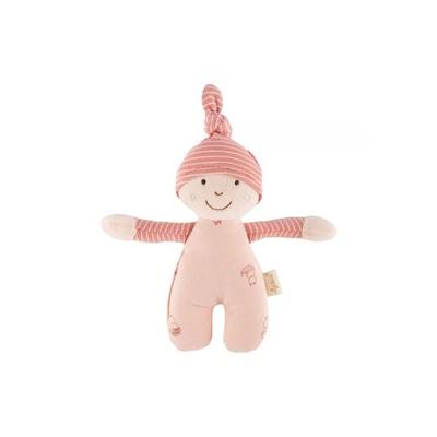 Sigikid 39984 - Greifling Rassel-Püppchen, sigibaby, Baumwolle, 17 cm