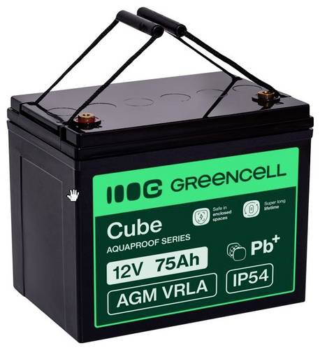 Green Cell GC-AGM12V75AH-J Bleiakku Blei-Vlies (AGM) 75Ah 12V 1St.