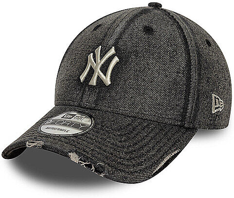 NEW ERA Herren Kappe Acid Wash Denim 9FORTY NY schwarz M