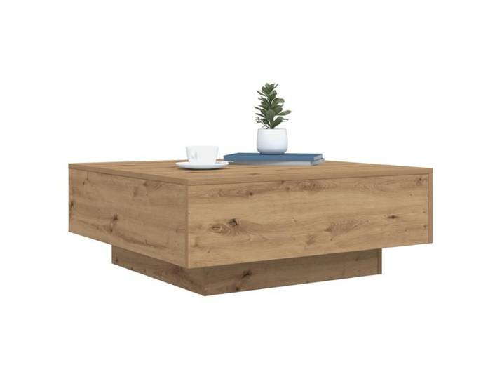 Elégant Table basse Table du thé avec lumières LED Chêne artisan 80x80x31 cm &6901594