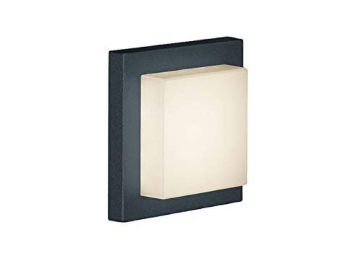 Trio Leuchten LED-Aussen-Wandleuchte Hondo in Aluminiumguss anthrazit, PVC-Schirm weiß 228960142