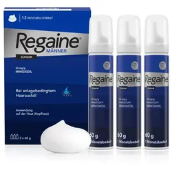 Regaine Männer Schaum mit Minoxidil 3X60 ml