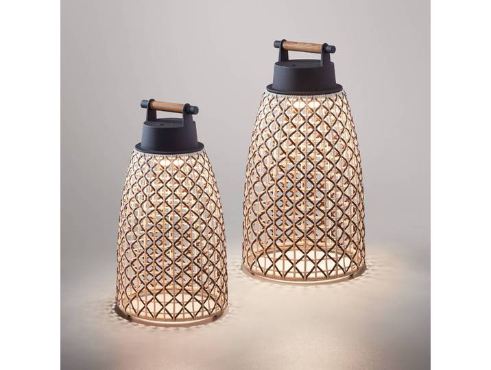 Bover Nans M/41/R Accu-tafellamp voor buiten bruin M/R, dimbaar, bruin / roest, Kunststof, Design