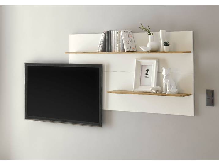 Wandregal HOME AFFAIRE City/Giron, modernes Wandboard, Wandhalter mit Ablagefläche , weiss (weiß), B:150cm H:80cm T:22cm, Holzwerkstoff, Regale, Wandregal, vielseitig einsetzbares Hängeregal