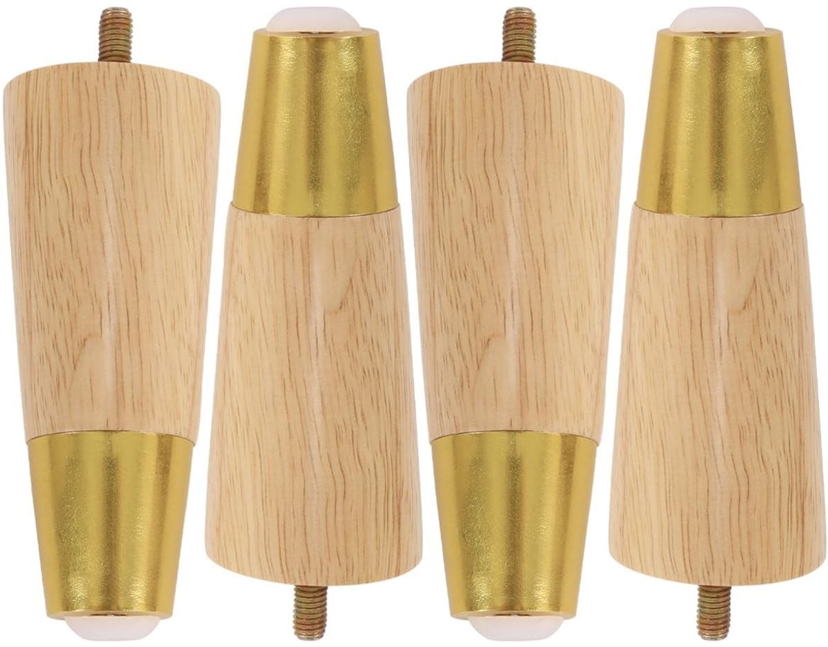 Elzusha Set van 4 houten meubelpootvervangers van 12 cm