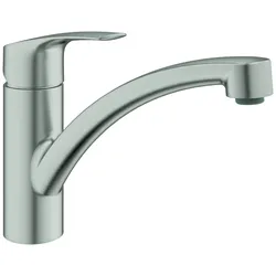 GROHE Eurosmart Einhand-Spültischarmatur, Ausladung 227mm, schwenkbar, 33281DC3, Farbe: Supersteel