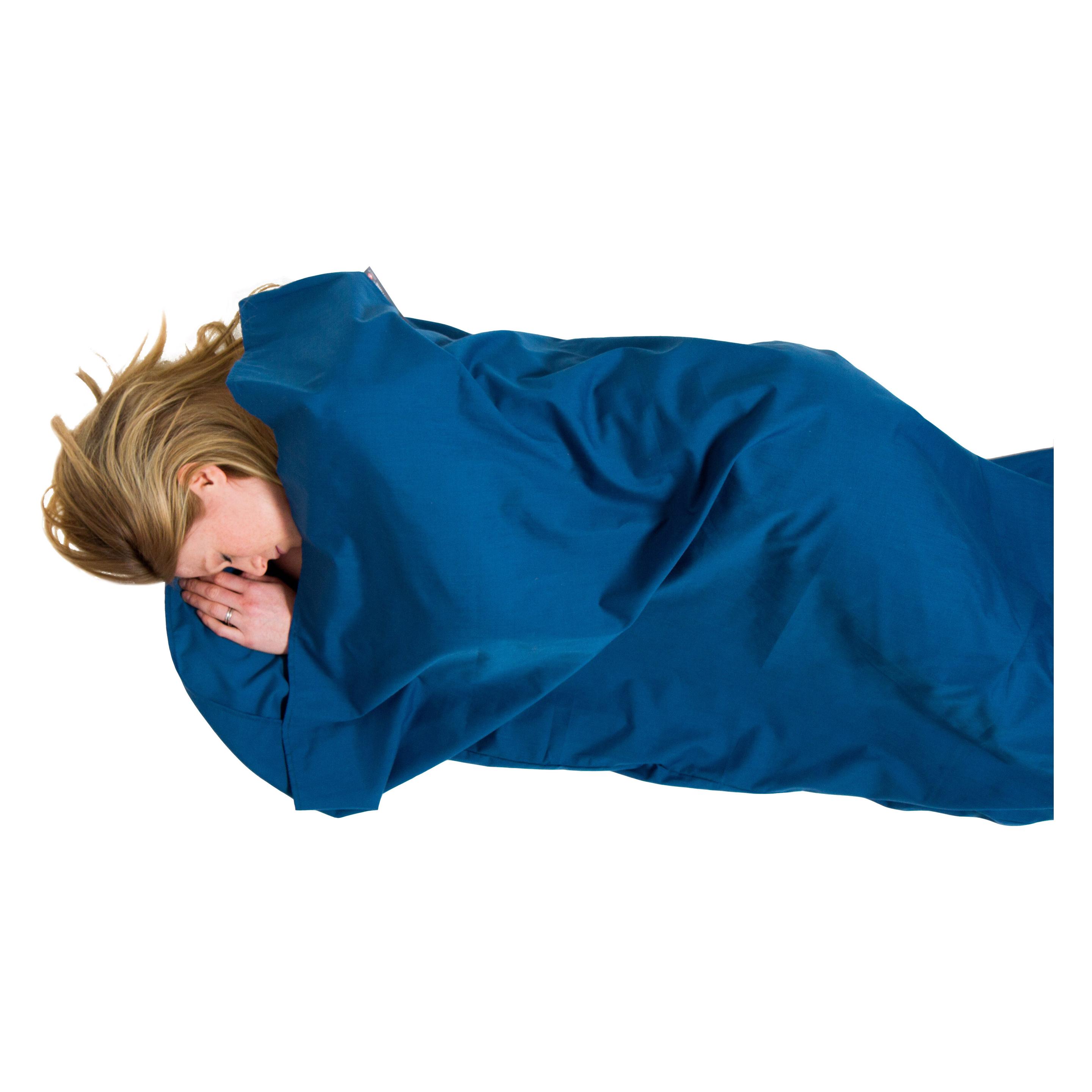 Lifeventure Polycotton Sleeping Bag Liner, Rectangular (Navy) (185 cm) (65520)