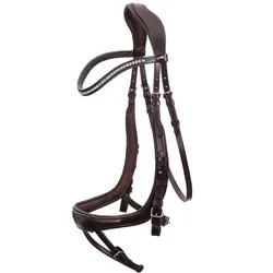 Trense SP Equitus Beta Anatomic Line brown/silver WB