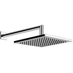 Gessi Emporio Antikalk-Kopfbrause quadratisch mit Gelenk und Wandarm, 1/2 Anschluss Bei 3 bar Druck ca 15 l/min, 47286031, Farbe: Chrom