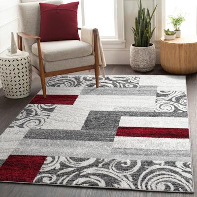 Paco Home Classic Living Room Rug With Patchwork Design Modern checkered pattern