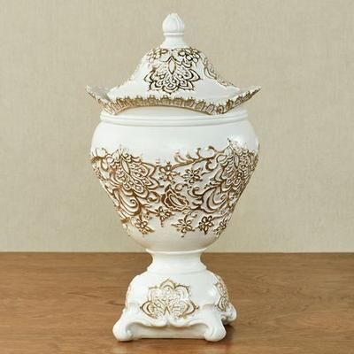 Touch of Class Laycia Decorative Covered Jar , Ivory