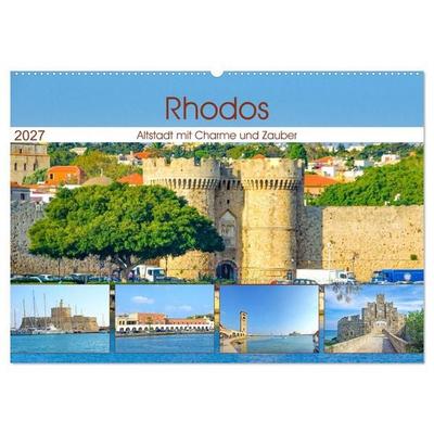 Rhodos - Altstadt mit Charme und Zauber (Wandkalender 2027 DIN A2 quer), CALVENDO Monatskalender