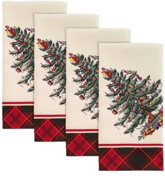 Spode® Christmas Tree Tartan Set of 4 Napkins