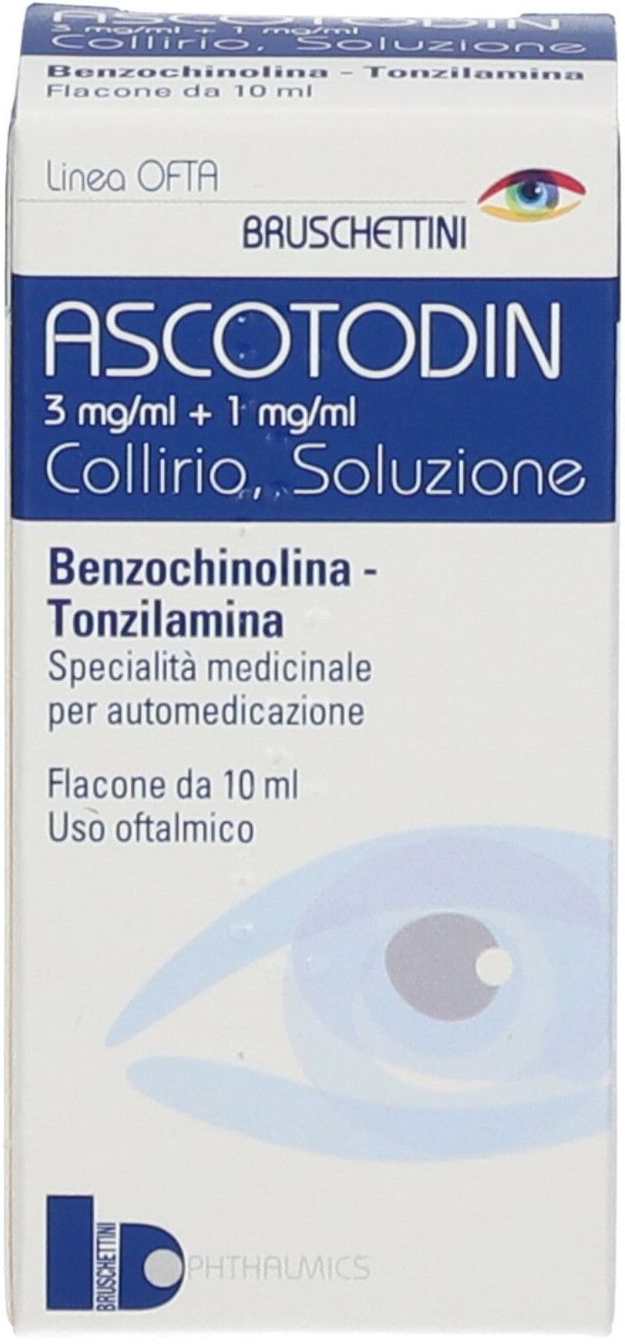 BRUSCHETTINI Srl Ascotodin Collirio Soluzione – 3 mg/ml + 1 mg/ml, 10 ml