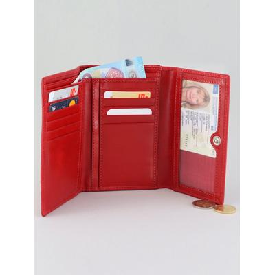 Aufbewahrungstasche LADY, Damen, rot, Polyurethan, gemustert, kariert, Taschen