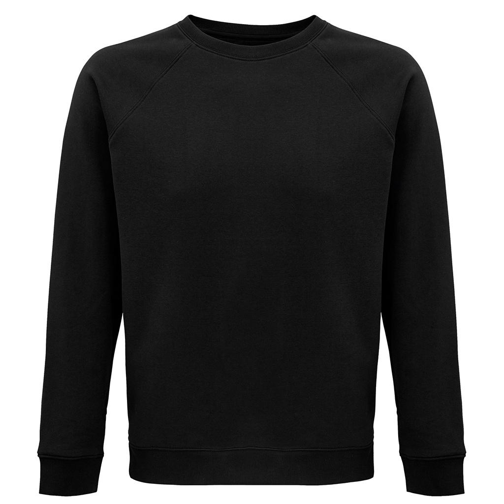 SOLS Unisex Adult Space Organic Raglan Sweatshirt (Zwart)