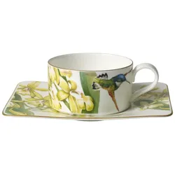 TEETASSE MIT UNTERTASSE Amazonia bunt 230 ml