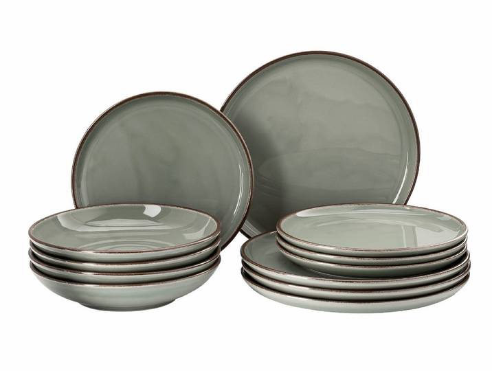 Rosenthal Geschirr-Set Profi Casual Starterset Moss 12tlg, Porzellan, Sets