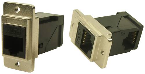 Cliff Metall Durchführungsstecker Rechtwinklig CP30752M3 Adapter, Einbau Nickel, Schwarz 1St.