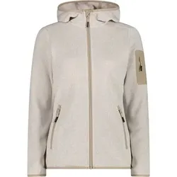 CMP Damen Unterjacke Kapuzen Fleecejacke Strick, Größe 44 in Silber 04