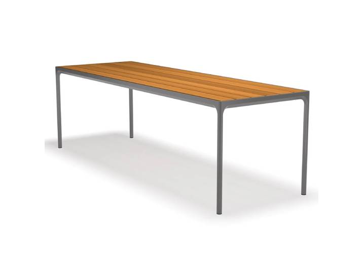 HOUE - FOUR Outdoor Tisch, 270 x 90 cm, Bambus / dunkelgrau