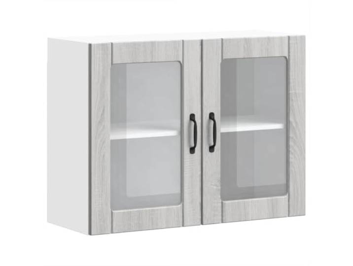 Helloshop26 Wandschrank für die Küche, modernes Design, zur Maximierung des Platzes, 80 x 31 x 60 cm, aus Holz, grau, Sonoma 02_0050198