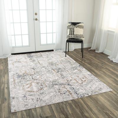 Alora Decor Spring Cream, Stone Grey, and Beige Roman-style Rug