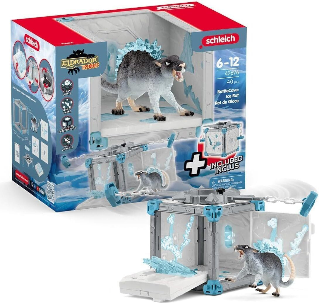 Schleich Eldrador Creatures BattleCave Ice Rat Arena Expansion 42676