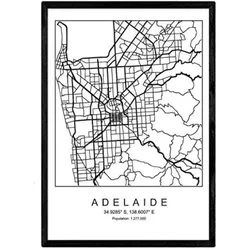 POSTER Amsterdam Stadtkarte – Nordisch A3 Rahmenlos
