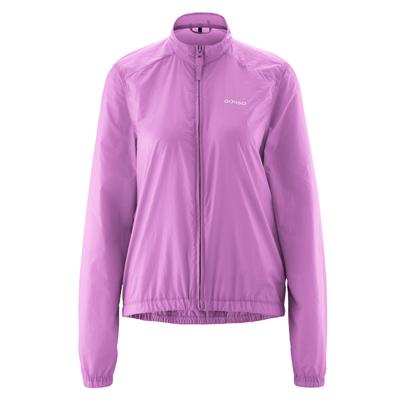 Windbreaker GONSO "Adventure Jacket Wind W", Damen, Gr. 38, lila (dunkelrosa), 90% Polyamid, 10% Polyester, Jacken Windbreaker, Damen Windjacke, leichte u. winddichte Fahrradjacke, geringes Packmaß