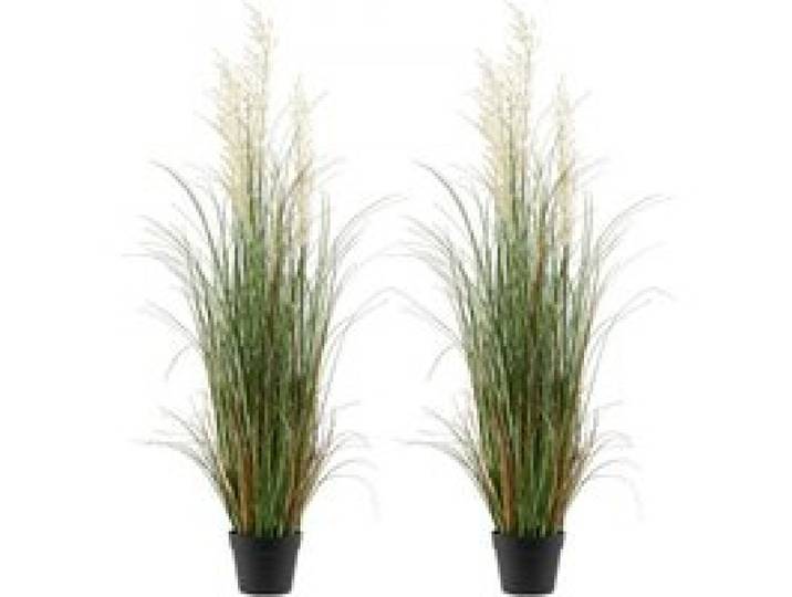 VEVOR Kunstrasenpflanze, 2er-Pack 1194 mm Schilfgras im Topf, PVC-Kunstgrün, Grasbusch, Sträucherpflanze für drinnen & draußen, Haus, Garten, Büro, Zimmerdekoration, Einweihungsparty, Grün