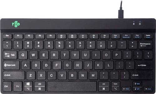 R-GO Tools Compact Break Kabelgebunden Tastatur US-Englisch, QWERTY Schwarz Ergonomisch