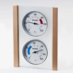 Infraworld Klimamessstation mit Glas-Holzrahmen in Zeder