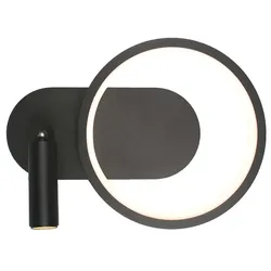 LED Wandleuchte Wandlampe Innenleuchte Beweglicher Spot Schwarz Metall B 25 cm
