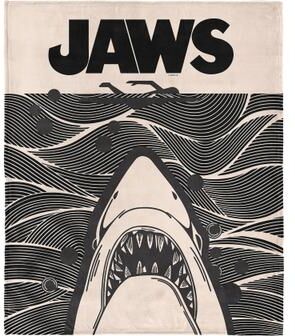 Jaws Duotone Poster Silk Touch Throw Blanket 60x80 inches by THE NORTHWEST GROUP in Duotone (Size OS)