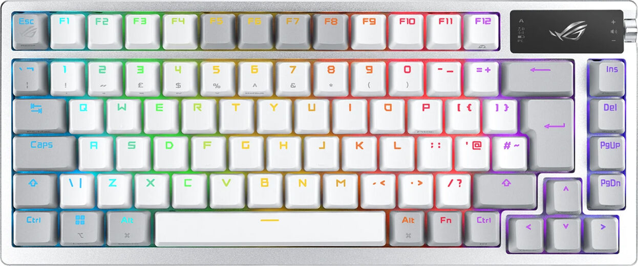 Asus Rog Azoth Trådlöst Gaming Tangentbord [Rog Nx Snow] - Moonlight Vit