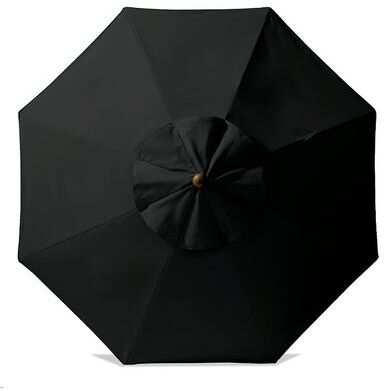 Octagonal Outdoor Market Patio Umbrella - Black, Bronze/Black, 9' Dia. - Grandin Road