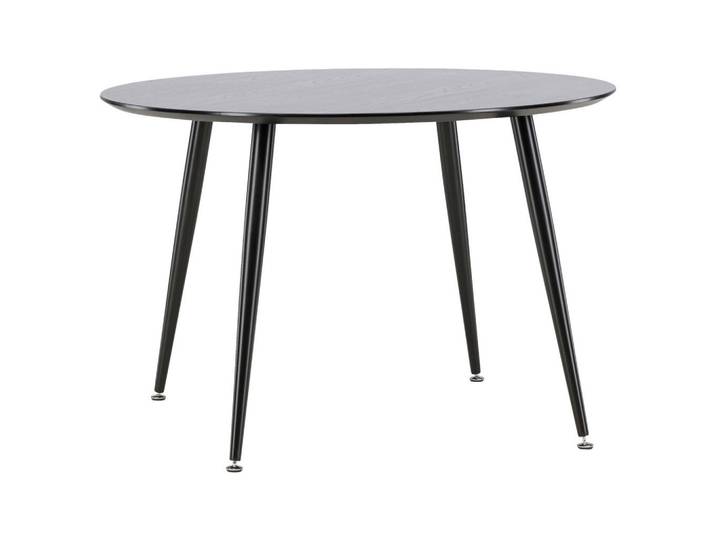Livetastic Esstisch, Schwarz, Metall, furniert, rund, rund, 115x75x115 cm, Esszimmer, Tische, Esstische, Esstische rund