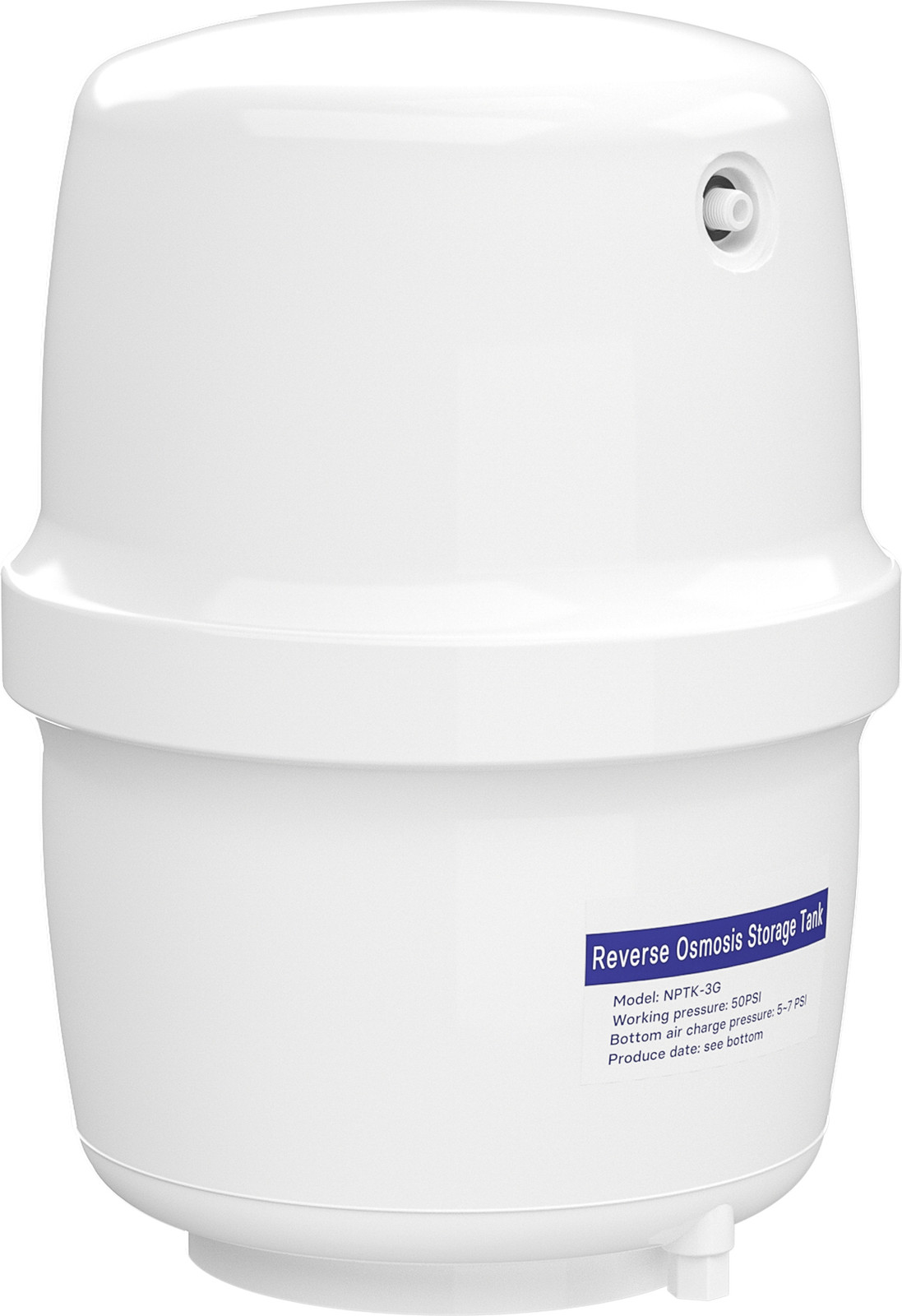 Naturewater waterreservoir voor omgekeerde osmose, 11,35 liter, met butylrubber membraan