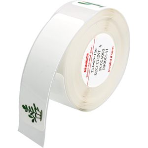 Niimbot Thermoetiketten weiß mit Pflanzen-Motiven, 14 x 50 mm, 130 Etiketten, Thermodirekt