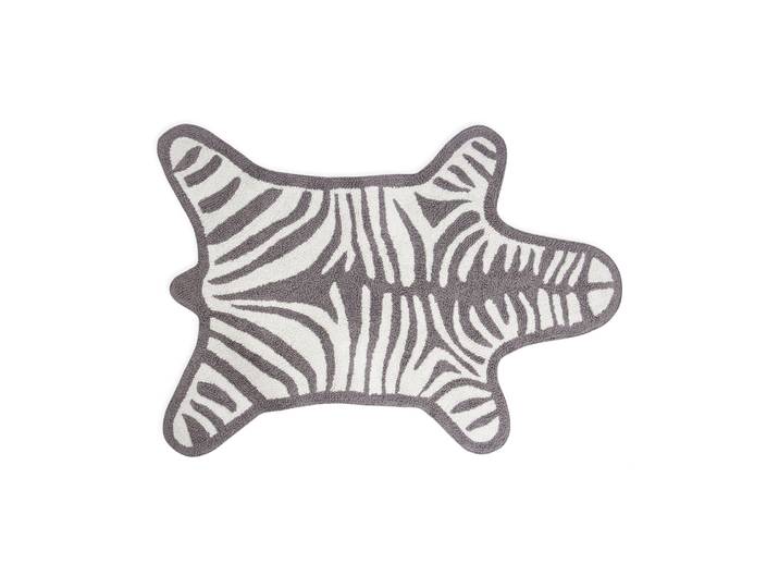 Jonathan Adler - Tapis de bain Zebra - Gris - Coton - Designer Jonathan Adler