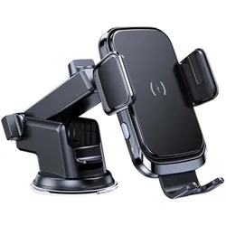 Forcell QI-Autohalterung mit Saugnapf, Smartphone Halterung, Schwarz