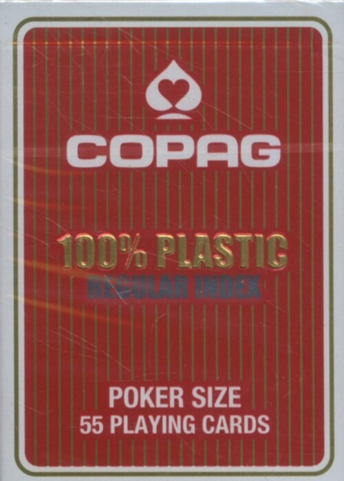Copag 10000997-0001 Rood Kunststof Pokerchips 55 stuks voor Kinderen en Volwassenen