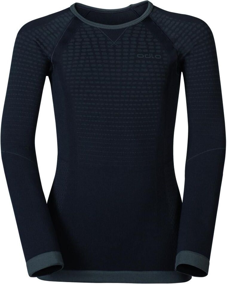 Odlo  - Performance Warm Kids Top Crew Neck Ls Black Black - 116-128 - Sous-vêtement technique