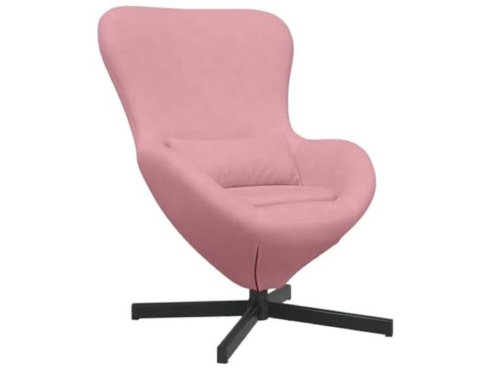 GHVBNMF Eiersessel Samt Rosa 360° Drehbarer Loungesessel 63x73x90 cm Stilvoller Drehsessel aus weichem Samt mit ergonomischer Rückenlehne und Kissen, ideal für Wohnzimmer und Schlafzimmer.