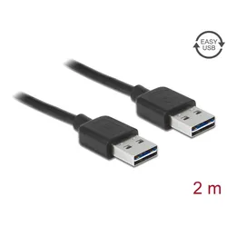 Delock Kabel EASY-USB 2.0 Typ-A Stecker > EASY-USB 2.0 Typ-A Stecker 2 m schwarz
