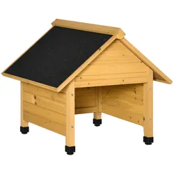 MÄHROBOTERGARAGE Tannenholz Gelb